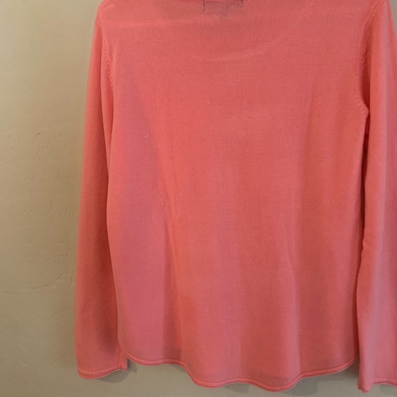 Marled Coral or Peach Long Sleeve Top Long Sleeves - Picture 6 of 7